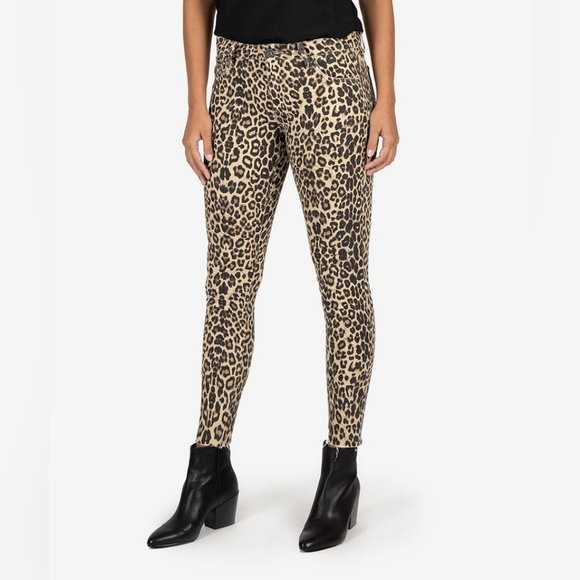 Kut from the Kloth Denim - Kut from the Kloth Donna‎ Ankle Skinny Jean Animal Print 12 Mob Wife Casual